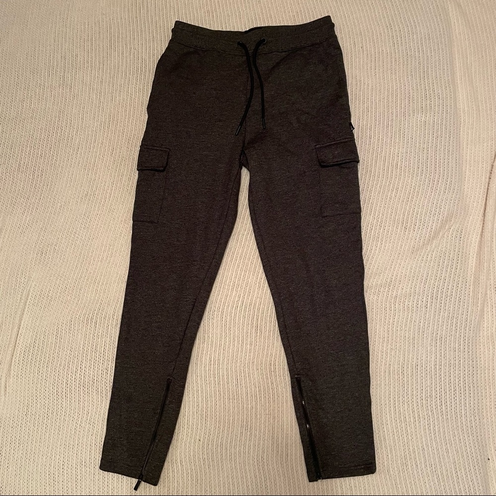 CSG black cargo zip pants mens size M